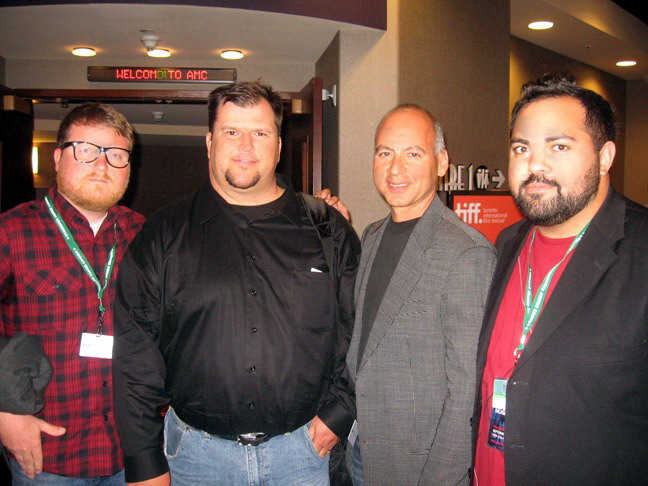 Cleanflix (From L-R: Co-directors Andrew James & Joshua Ligiari along with Robert Perry and UVU Professor Phil Gordon)